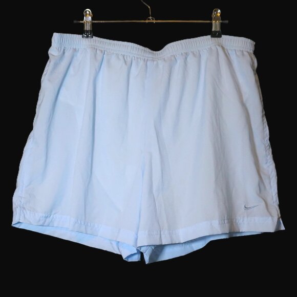 Nike Dri-Fit Running Shorts Light Blue Built In Briefs Women's XL - Picture 1 of 6